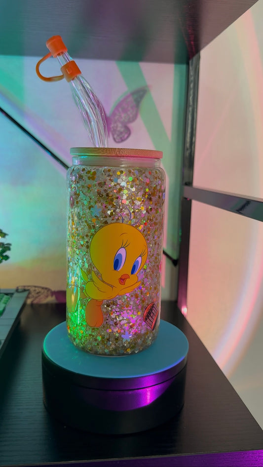 16oz Tweety Glass Snow Globe